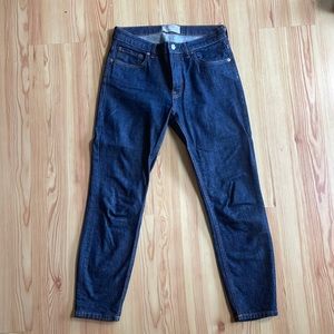 Everlane High Rise Skinny Jeans 28 Ankle Indigo